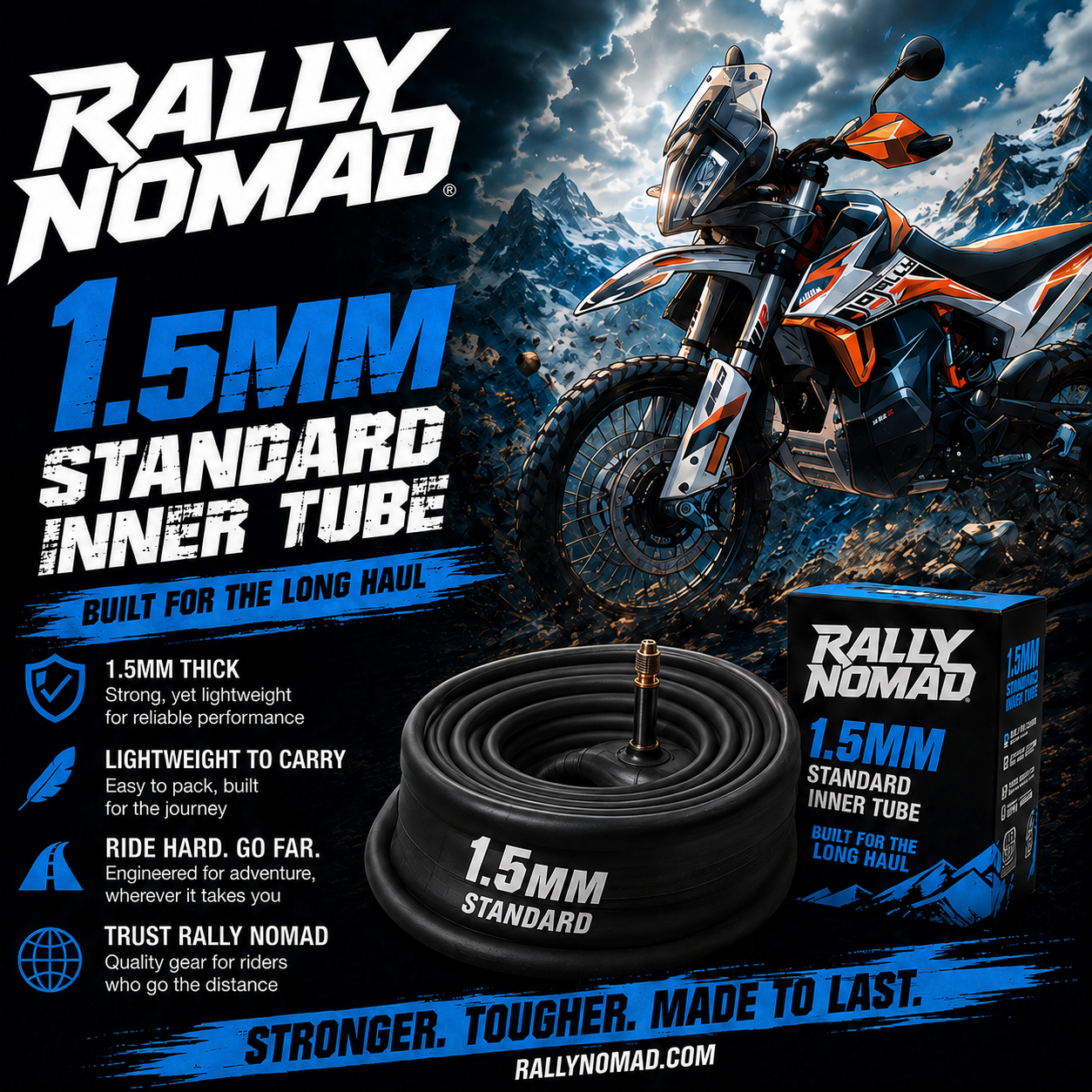 Standard 1.5mm inner Tube 21" / 18"
