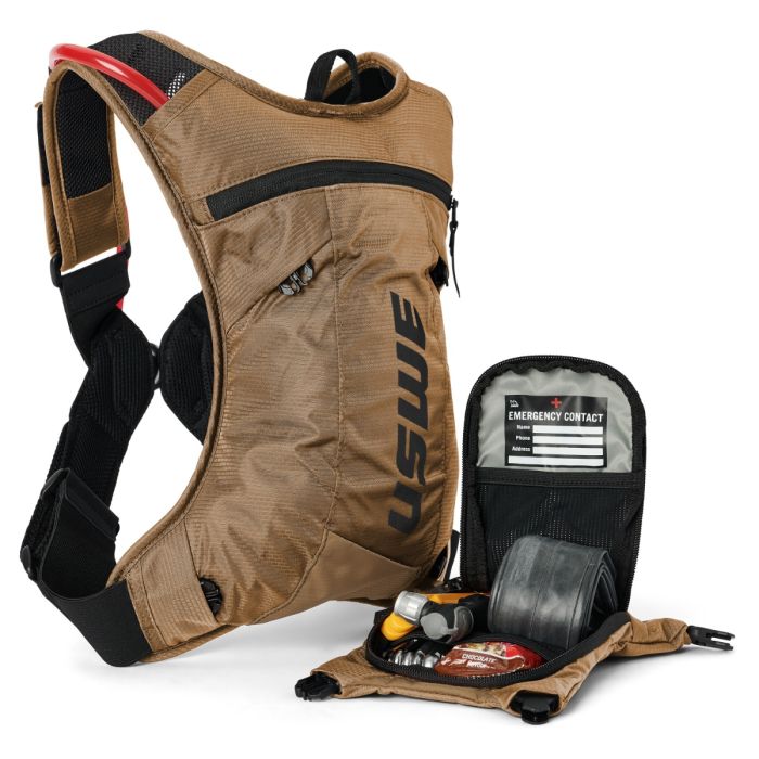 USWE - Hydro 3L Hydration Pack - Bronze - White - Black - Black & Red